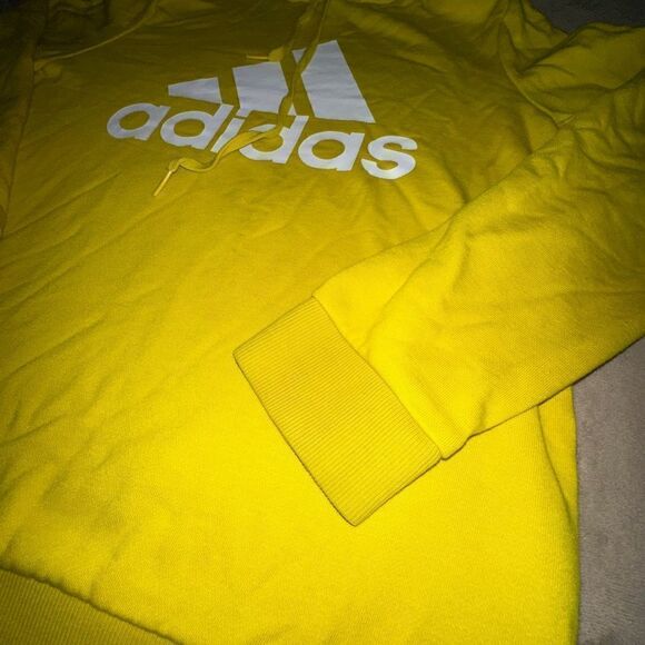 adidas French Terry Hooded Sweatshirt Size Medium - Picture 5 of 10